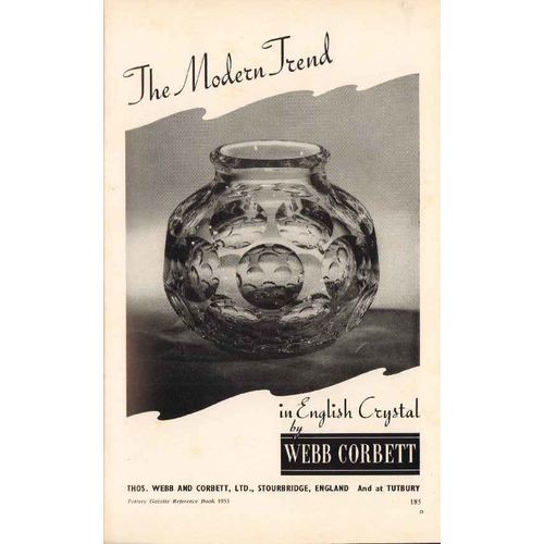 thos webb corbett ltd 1953 modern trend english crystal vintage ad