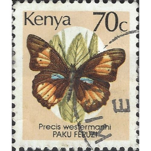 KENYA, BUTTERFLY, Blue-spot Pansy (Precis westermanni), brown 1988, 70c