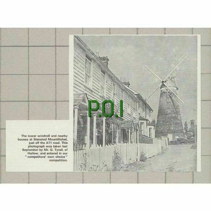 (4250) Stansted Mountfitchet Windmill & Houses Essex - 1970 Clip