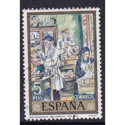 SPAIN 1972 STAMP DAY SOLANA 5 pta USED