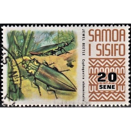 SAMOA, 1972 20s Jewel Beetle, SG 397 (Scott #376), used