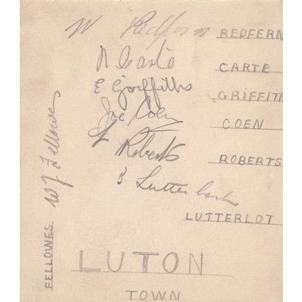 Luton Town Football Club Antique 15x 1930s Hand Signed Autograph s