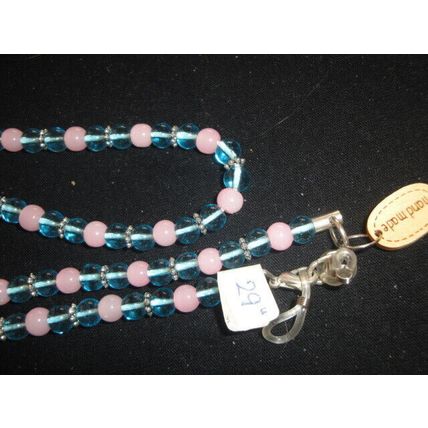 29" lake blue & solid pink glass lanyard cord sun reading driving glasses