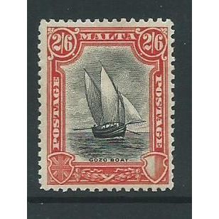 malta stamps george v mnh sg169 sg 169 fresh looking 2/6d 1926