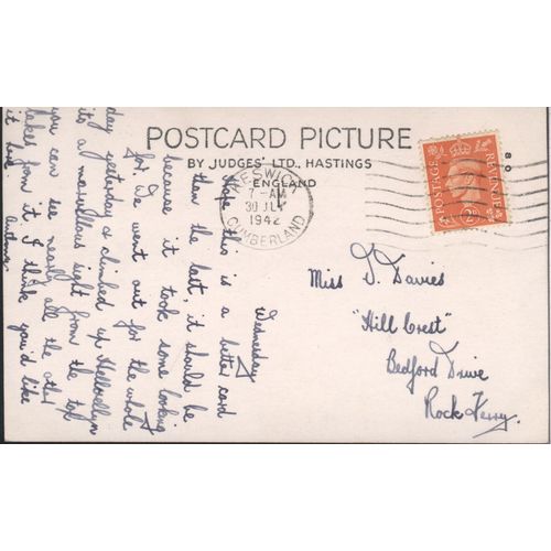 Keswick and Derwentwater from Latrigg, Cumbria 1942 - Judges Ltd Card