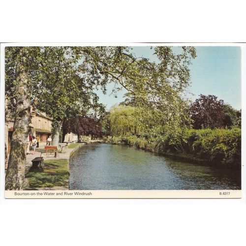 Bourton-on-the-Water and River Windrush Gloucestershire Postcard 6317