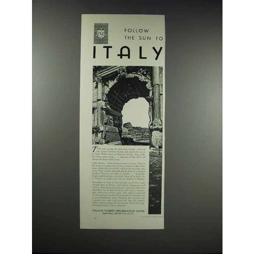 1932 Italian Tourist Information Office Ad - Follow Sun