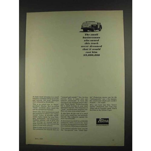 1967 Aetna Insurance Ad - Never Dreamed It Would Cost
