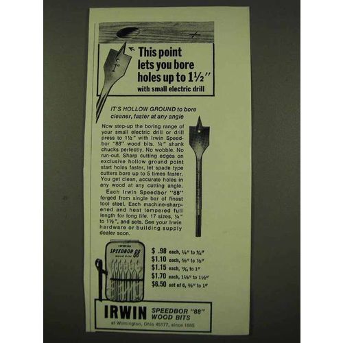 1973 Irwin Speedbor 88 Wood Bits Ad - This Point
