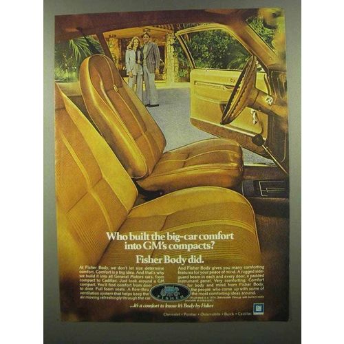 1974 GM Fisher Body Ad - Bic-Car Comfort into Compacts