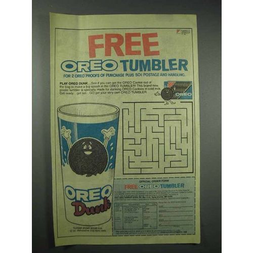1985 Nabisco Oreo Cookies Ad - Oreo Dunk Tumbler