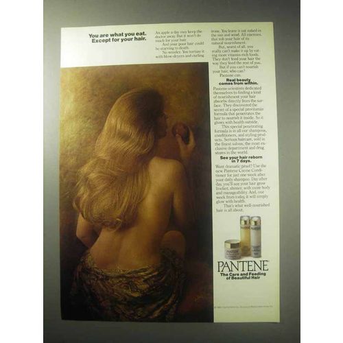 1985 Pantene Hair Products Ad - You Are What You Eat