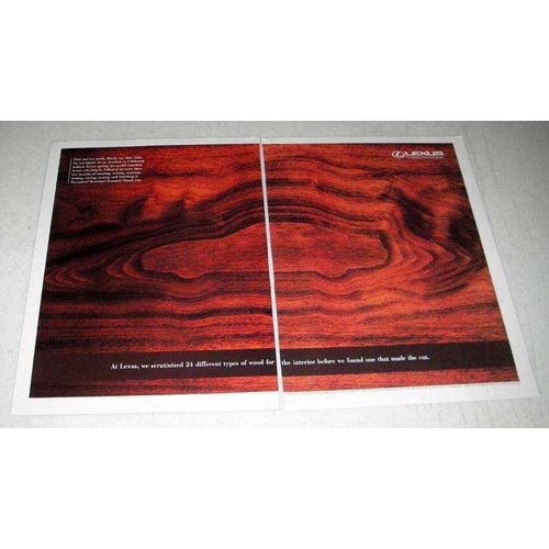 1996 Lexus Car Ad - Scrutinized Wood For Interior