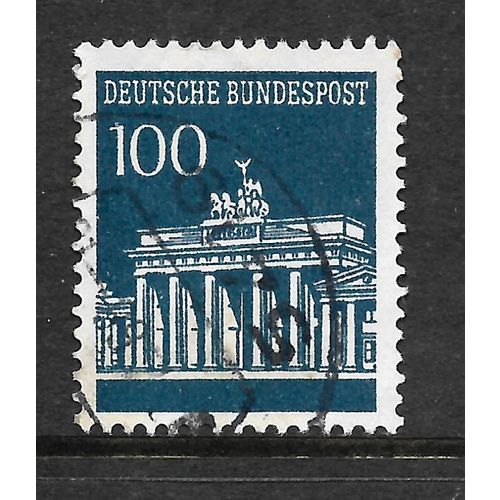 GERMANY 1966 SG 1415a 100pf BLUE BRANDENBURGH GATE BERLIN FINE USED