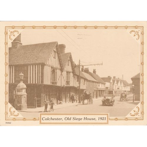 6x4 Continental size printed postcard Old Siege House Colchester Essex