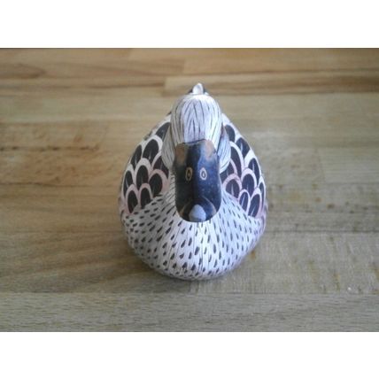 Colourful Vintage Wooden Duck Figurine
