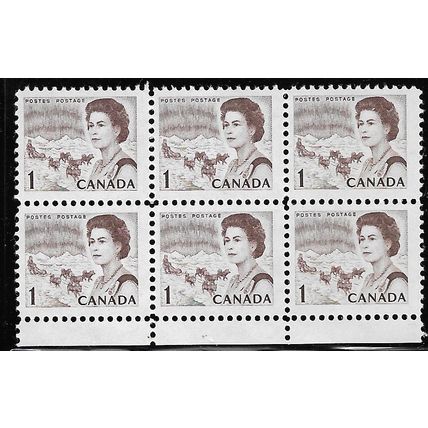 1967/1973 SG 579 - MNH (**) - block of 6