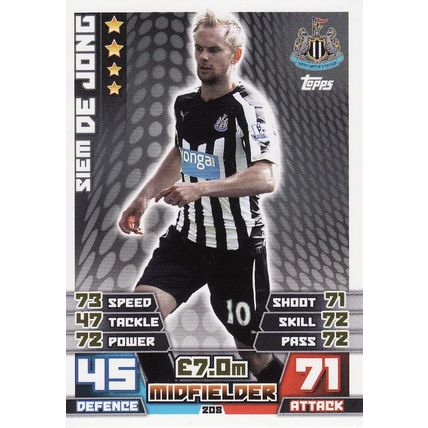 Match Attax 2014/2015 208 Siem De Jong Newcastle United