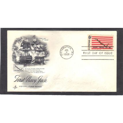 FDC Art Craft 1354 6c First Navy Jack (Cachet-Erased/A) CV42292