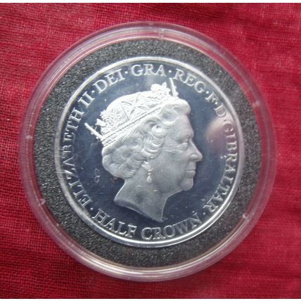 2016 HALF CROWN GIBRALTAR COIN 90th Birthday
