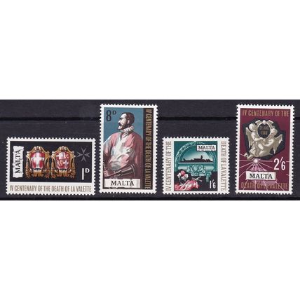 MALTA 1968 4th DEATH CENTENARY GRAND MASTER LA VALETTE SET MINT SG405-8