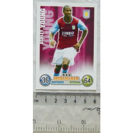 2007/08 Topps Match Attax Trading Card - Ashley Young, Aston Villa