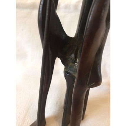 Nude African Male Statue Bronze / Brass Metal