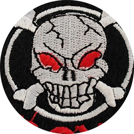 Iron On Patch Skull Sew Bad Boys Emo Goth Punk Rock Metal 7.6cm x 6.6cm P610