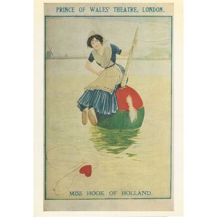 Miss Hook Of Holland London Opening Night Theatre Advertising Postcard