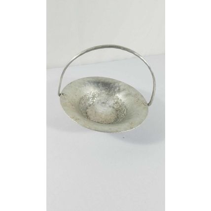 canterbury hammer forged aluminum candy dish with handle