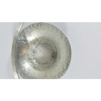canterbury hammer forged aluminum candy dish with handle