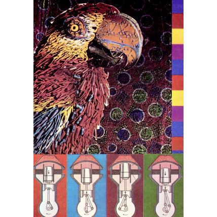 Eduardo Paolozzi Will Man Desert The Dog For The Dolphin Scottish Painting Postc