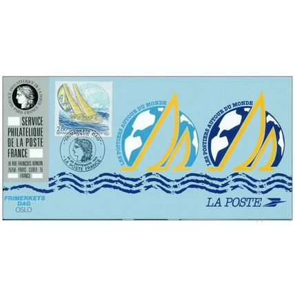 109 Carte officielle Exhibition Oslo 1993 FDC Voiliers Voile Sail Bateau Poste