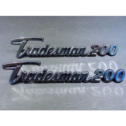 1971 - 77 Dodge Tradesman 200 Van Emblems OEM PAIR 2956457 72 73 74 75 76