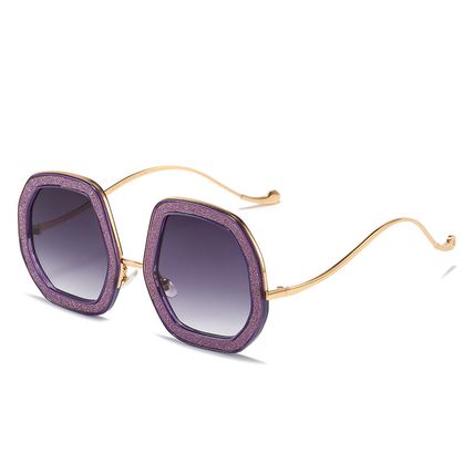 Oversized Cooling Sunglasses Luxury Designer Diamond Shiny Crystal Unisex Uv400