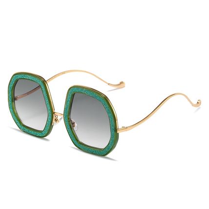 Oversized Cooling Sunglasses Luxury Designer Diamond Shiny Crystal Unisex Uv400