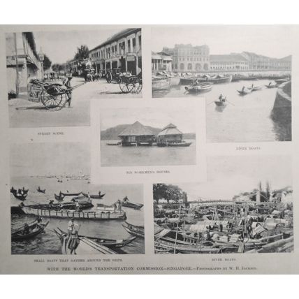 With the World's Transportation Commission, Singapore - Harper's Weekly, ca 1890