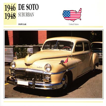 Collectors Club card. Classic Cars. De Soto Suburban
