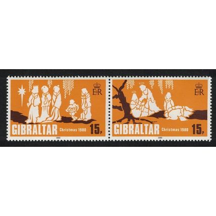 Gibraltar Christmas 2v pair 1980 MNH SG#442-443 Sc#399a