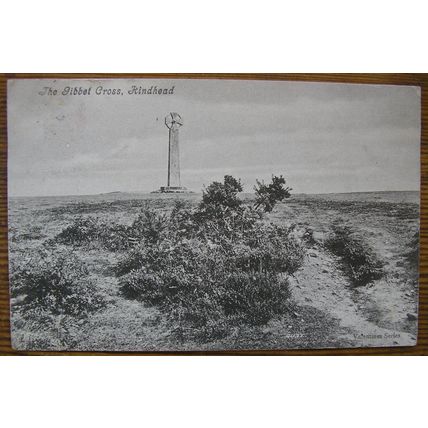 vintage postcard The Gibbet Cross, Hindhead
