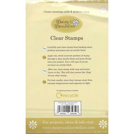 Daisy Dandelion. Happy Birthday Stamp Set. Stamping Cardmaking Scrapbooking