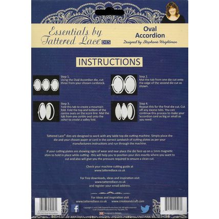 Tattered Lace. Oval Accordion Die Set. Die Cutting Cardmaking Scrapbooking Craft