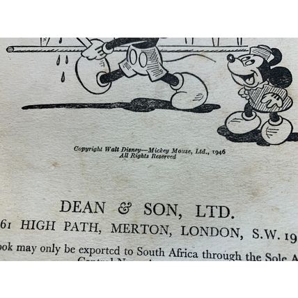 1946 WALT DISNEY "MICKEY MOUSE ANNUAL" ILLUSTRATED HARDBACK BOOK (P4)