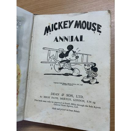 1946 WALT DISNEY "MICKEY MOUSE ANNUAL" ILLUSTRATED HARDBACK BOOK (P4)