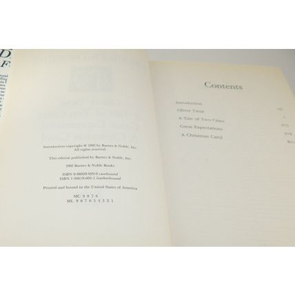 Charles Dickens Four Novels 1992 HC DJ Barnes Noble Edition