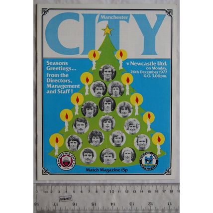 1977 programme Manchester City v. Newcastle United
