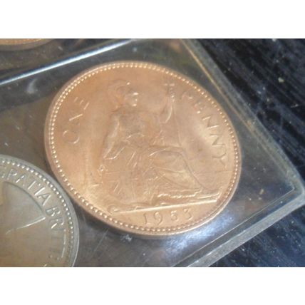 3 x 1953 Elizabeth II coin sets - scarce.