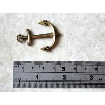 Ship Anchor Pendant in Bronzed Metal, Aged Patina Antique Style, Charm