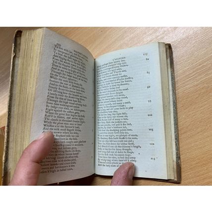 1795 "THE POETICAL WORKS OF JOHN MILTON" VOL 2 TINY ANTIQUE BOOK (P2)