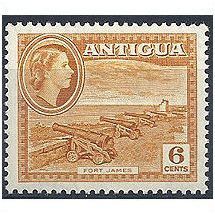 Antigua 1953 SG126 6c Yellow-Ochre Unmounted.Mint